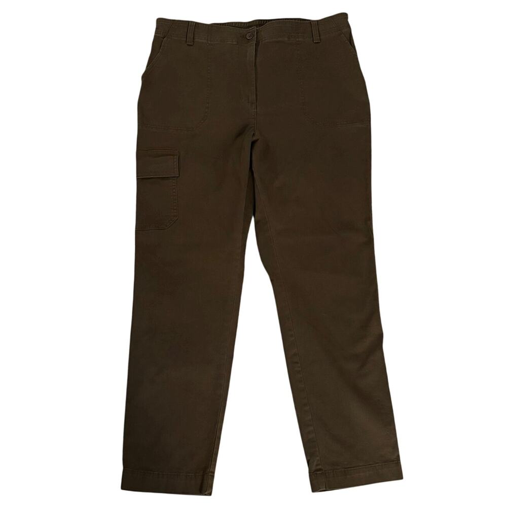 Talbots Size 14 Olive Green Cargo Utility Pants